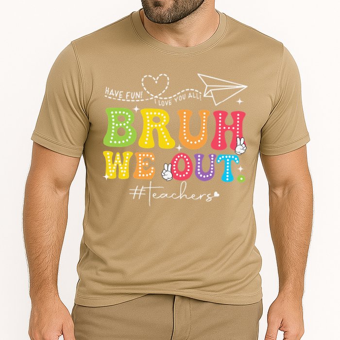 Retro End Of School Year Teacher Summer Bruh We Out Performance Shirt
