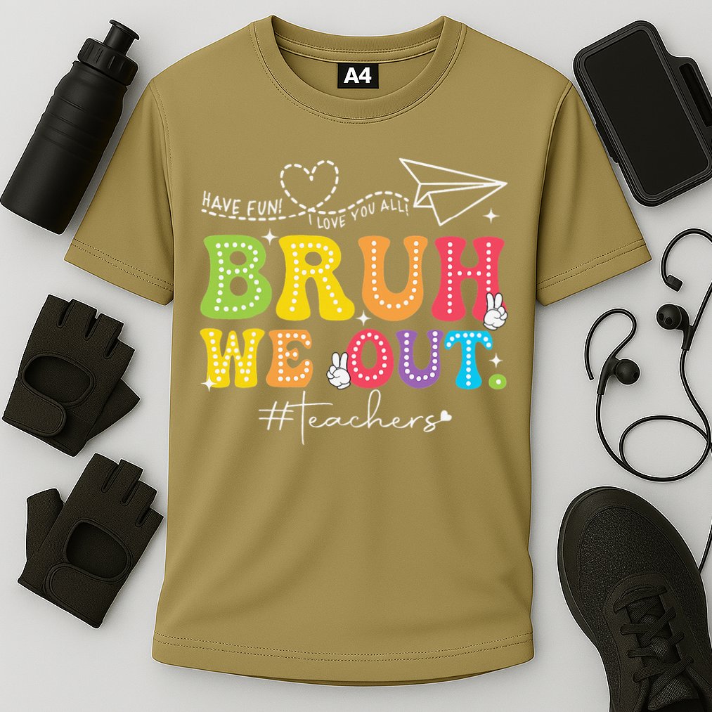 Retro End Of School Year Teacher Summer Bruh We Out Performance Shirt