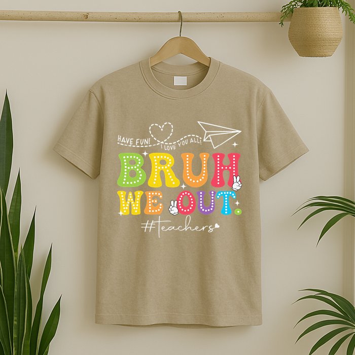 Retro End Of School Year Teacher Summer Bruh We Out T-Shirt