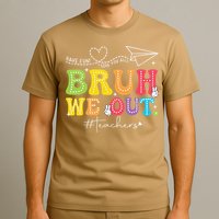 Retro End Of School Year Teacher Summer Bruh We Out T-Shirt