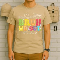 Retro End Of School Year Teacher Summer Bruh We Out T-Shirt