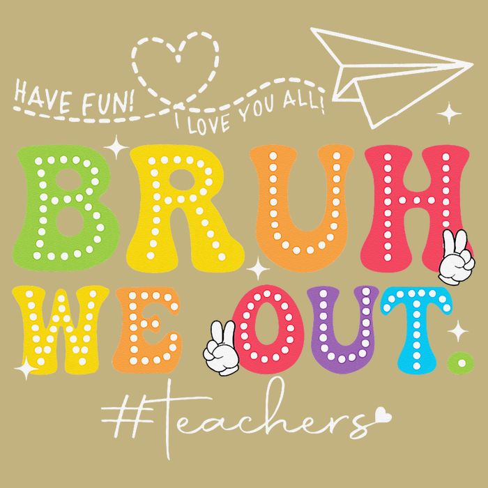 Retro End Of School Year Teacher Summer Bruh We Out T-Shirt