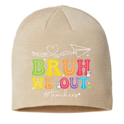 Retro End Of School Year Teacher Summer Bruh We Out Sustainable Beanie