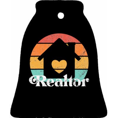 Real Estate Or Realtor Ceramic Bell Ornament