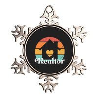 Real Estate Or Realtor Metallic Star Ornament