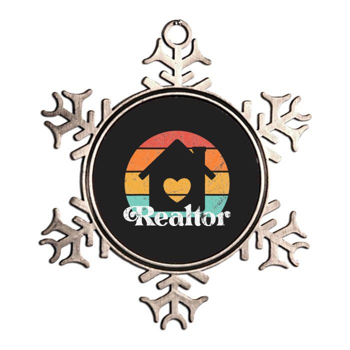 Real Estate Or Realtor Metallic Star Ornament