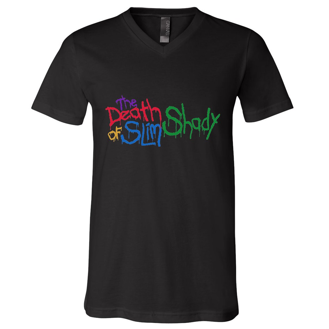 Retro Emi Of Slim Coloful Death Hip Hop V-Neck T-Shirt