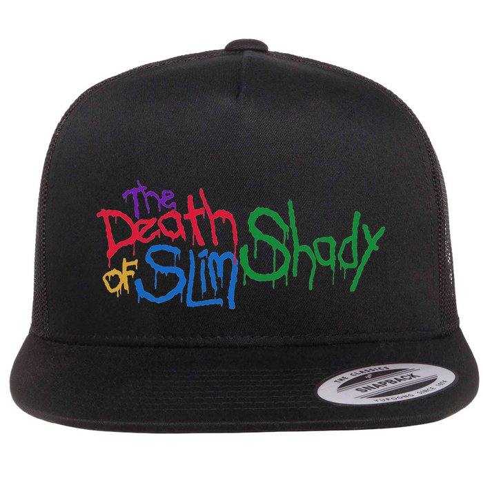 Retro Emi Of Slim Coloful Death Hip Hop Flat Bill Trucker Hat