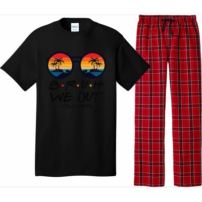 Retro End Of School Year Teacher Summer Bruh We Out Teachers Pajama Set