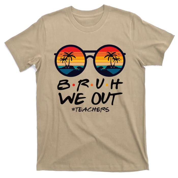 Retro End Of School Year Teacher Summer Bruh We Out Teachers T-Shirt