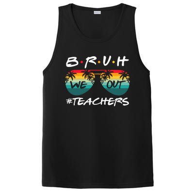 Retro End Of School Year Teacher Summer Bruh We Out Teachers PosiCharge Competitor Tank