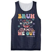 Retro End Of School Year Teacher Summer Bruh We Out Teachers Mesh Reversible Basketball Jersey Tank