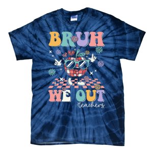 Retro End Of School Year Teacher Summer Bruh We Out Teachers Tie-Dye T-Shirt