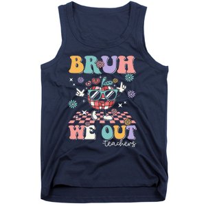 Retro End Of School Year Teacher Summer Bruh We Out Teachers Tank Top