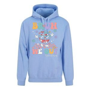 Retro End Of School Year Teacher Summer Bruh We Out Teachers Unisex Surf Hoodie