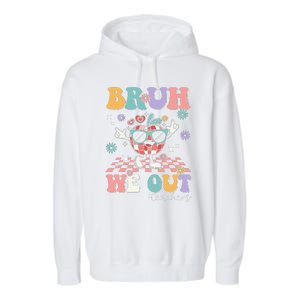 Retro End Of School Year Teacher Summer Bruh We Out Teachers Garment-Dyed Fleece Hoodie