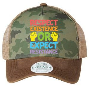 Respect Existence Or Expect Resistance Legacy Tie Dye Trucker Hat