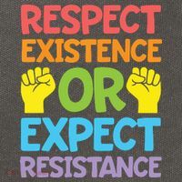 Respect Existence Or Expect Resistance Cotton Canvas Backpack
