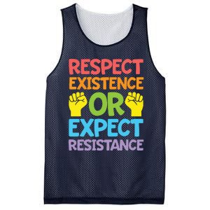 Respect Existence Or Expect Resistance Mesh Reversible Basketball Jersey Tank