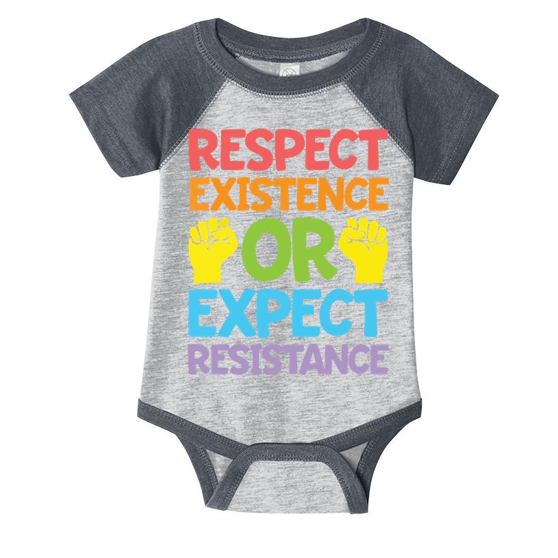 Respect Existence Or Expect Resistance Infant Baby Jersey Bodysuit