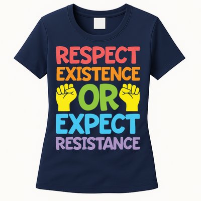 Respect Existence Or Expect Resistance Womens T-Shirt
