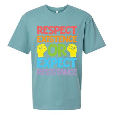 Respect Existence Or Expect Resistance Sueded Cloud Jersey T-Shirt