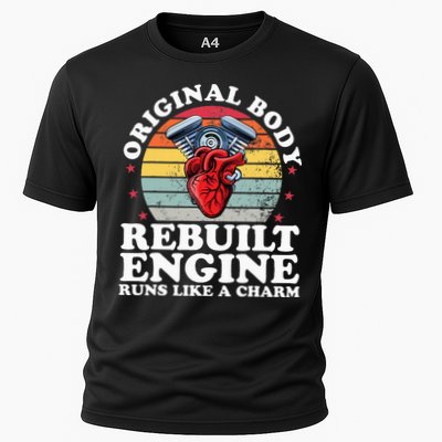 Rebuilt Engine Open Heart Surgery Recovery Survivor Cooling Performance Crew T-Shirt
