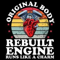 Rebuilt Engine Open Heart Surgery Recovery Survivor Drawstring Bag