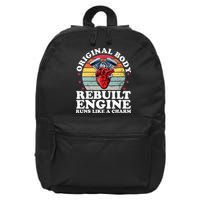 Rebuilt Engine Open Heart Surgery Recovery Survivor 16 in Basic Backpack