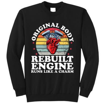 Rebuilt Engine Open Heart Surgery Recovery Survivor Tall Sweatshirt