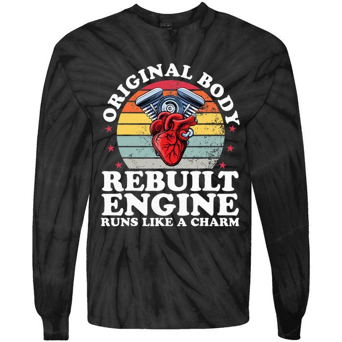 Rebuilt Engine Open Heart Surgery Recovery Survivor Tie-Dye Long Sleeve Shirt