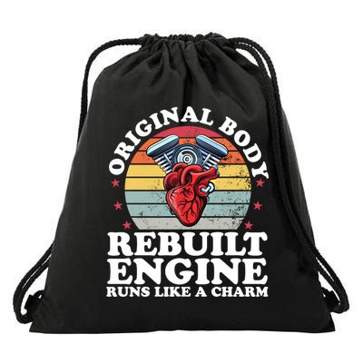 Rebuilt Engine Open Heart Surgery Recovery Survivor Gift Drawstring Bag