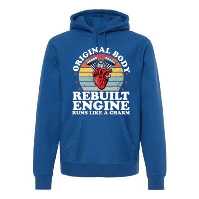 Rebuilt Engine Open Heart Surgery Recovery Survivor Gift Premium Hoodie