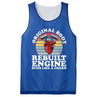 Rebuilt Engine Open Heart Surgery Recovery Survivor Gift Mesh Reversible Basketball Jersey Tank