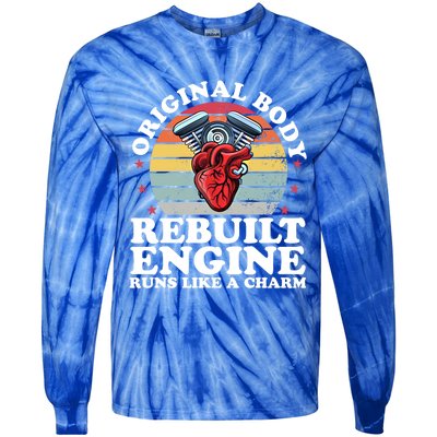 Rebuilt Engine Open Heart Surgery Recovery Survivor Gift Tie-Dye Long Sleeve Shirt