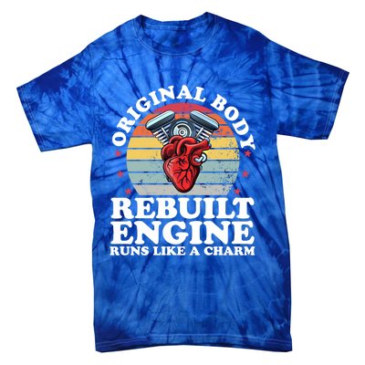 Rebuilt Engine Open Heart Surgery Recovery Survivor Gift Tie-Dye T-Shirt