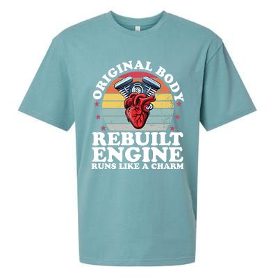 Rebuilt Engine Open Heart Surgery Recovery Survivor Gift Sueded Cloud Jersey T-Shirt