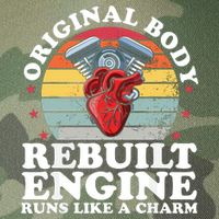 Rebuilt Engine Open Heart Surgery Recovery Survivor Gift High Crown Mesh Bac Legacy Tie Dye Trucker Hat