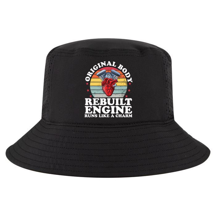 Rebuilt Engine Open Heart Surgery Recovery Survivor Gift High Crown Mesh Bac Cool Comfort Performance Bucket Hat