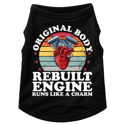Rebuilt Engine Open Heart Surgery Recovery Survivor Gift High Crown Mesh Bac Doggie Tank