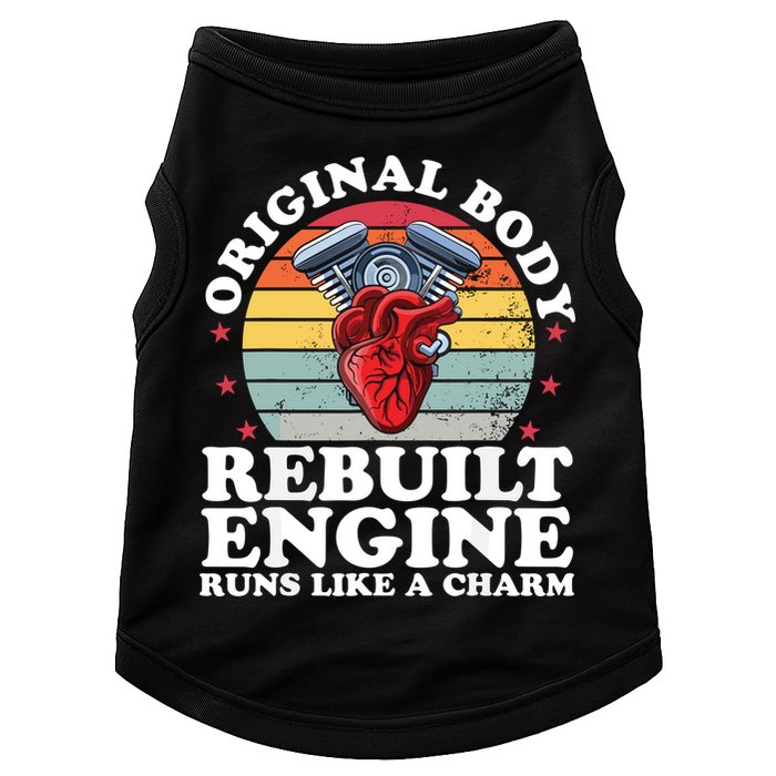 Rebuilt Engine Open Heart Surgery Recovery Survivor Gift High Crown Mesh Bac Doggie Tank
