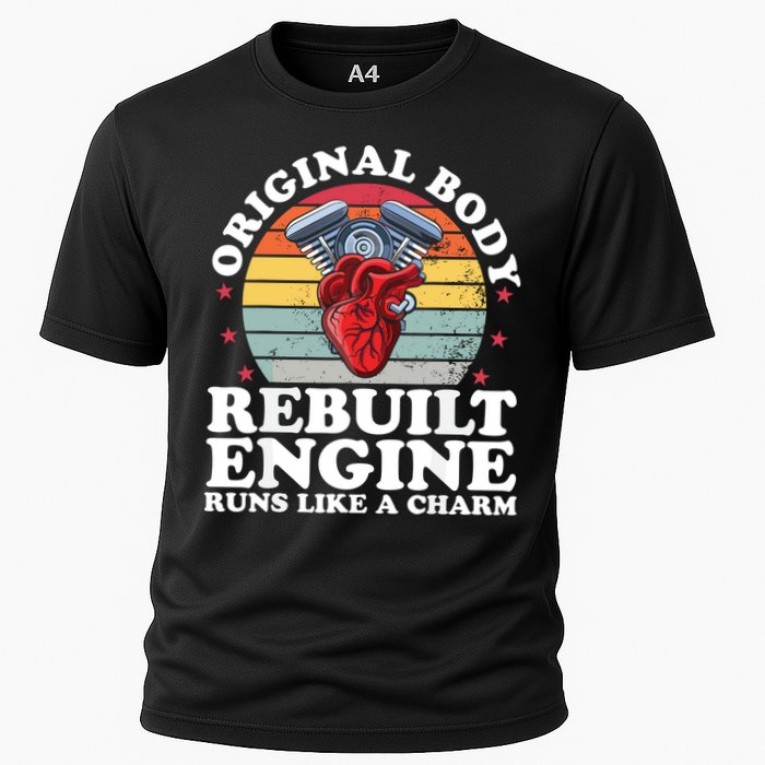 Rebuilt Engine Open Heart Surgery Recovery Survivor Gift High Crown Mesh Bac Performance Shirt