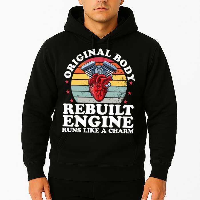 Rebuilt Engine Open Heart Surgery Recovery Survivor Gift High Crown Mesh Bac Hoodie