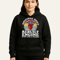 Rebuilt Engine Open Heart Surgery Recovery Survivor Gift High Crown Mesh Bac Hoodie