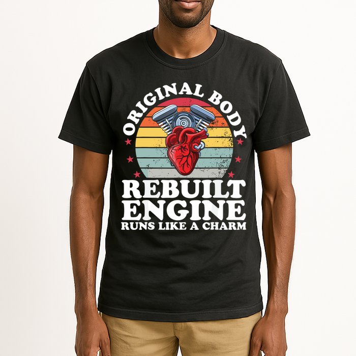 Rebuilt Engine Open Heart Surgery Recovery Survivor Gift High Crown Mesh Bac Tall T-Shirt