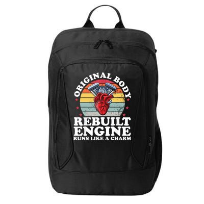 Rebuilt Engine Open Heart Surgery Recovery Survivor Gift High Crown Mesh Bac City Backpack