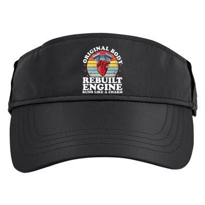 Rebuilt Engine Open Heart Surgery Recovery Survivor Gift High Crown Mesh Bac Adult Drive Performance Visor