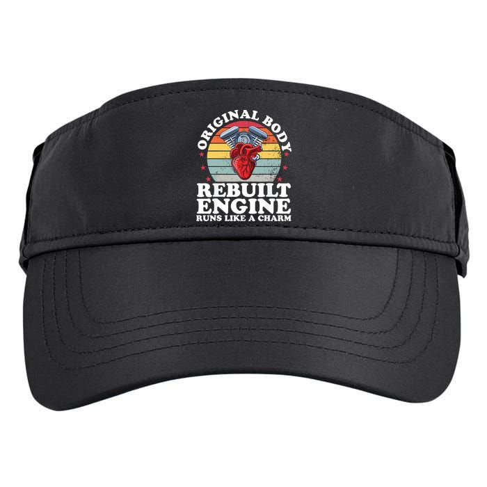 Rebuilt Engine Open Heart Surgery Recovery Survivor Gift High Crown Mesh Bac Adult Drive Performance Visor