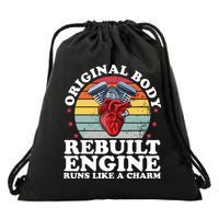 Rebuilt Engine Open Heart Surgery Recovery Survivor Gift High Crown Mesh Bac Drawstring Bag
