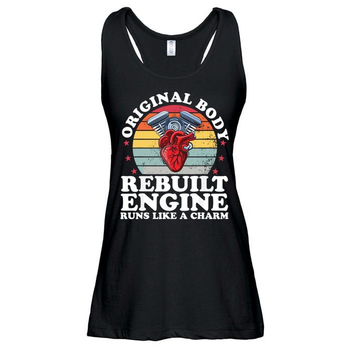 Rebuilt Engine Open Heart Surgery Recovery Survivor Gift High Crown Mesh Bac Ladies Essential Flowy Tank